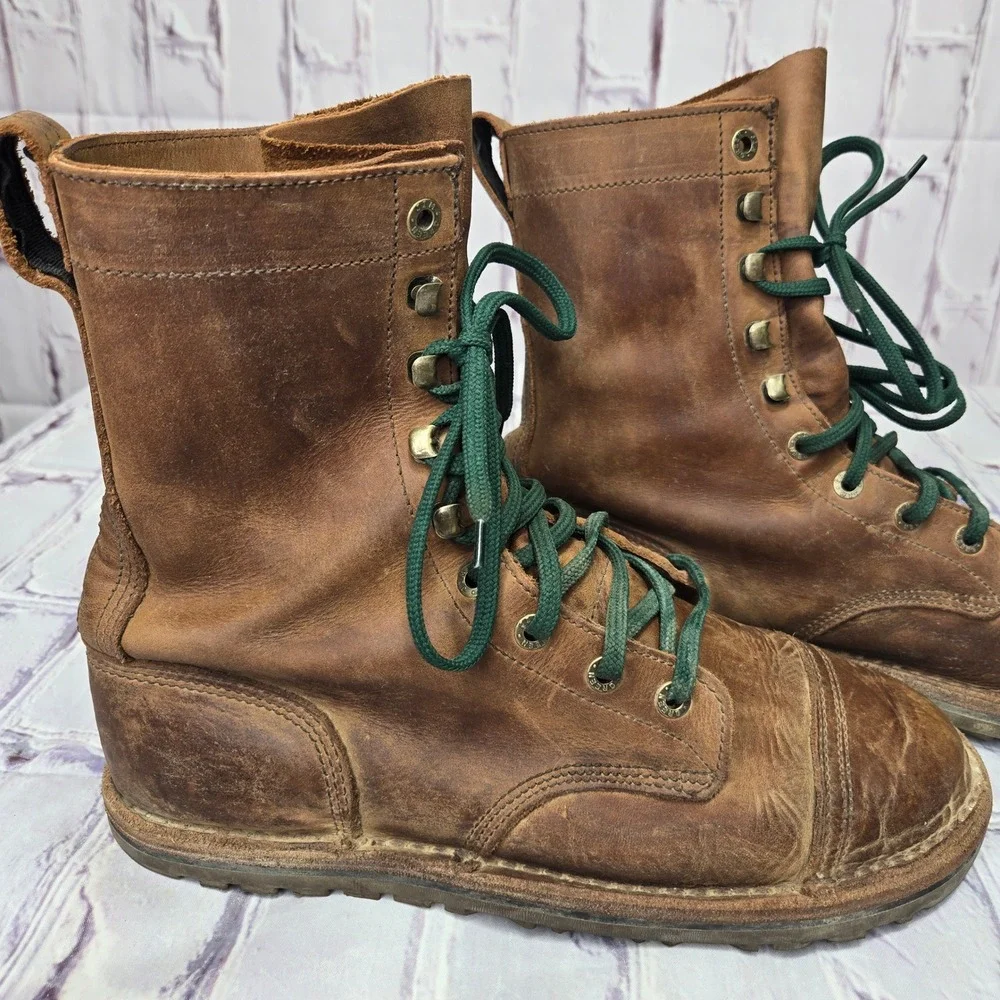 Jim Green Barefoot African Trooper Brown Rose Anvil Leather Boots Mens 10